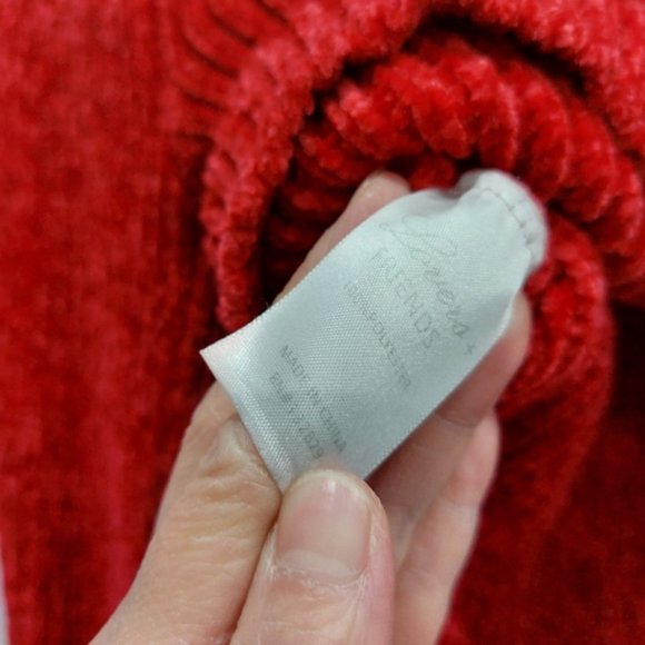 Revolve Lovers + Friends Red Parkwood Bell Sleeve Sweater Chenille Tie Boho XXS - Picture 6 of 7